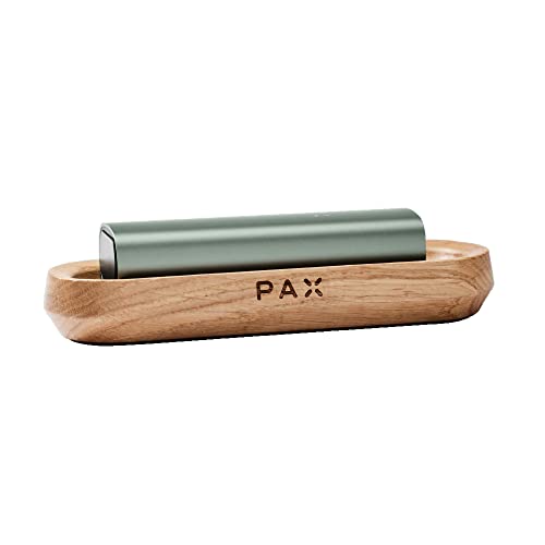 PAX | Base de carga para vaporizador PAX 2, PAX 3, PAX Mini y Plus, diseño moderno para una carga fácil y segura - Madera natural - Cadena blanca