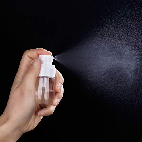 Bote Spray Botella de Aerosol Vacío Plástico Transparente Niebla Fina Atomizador de Viaje Recargable Conjunto de Botellas Maquillaje Vacio de Agua Claro Contenedor (3 × 30 ML)